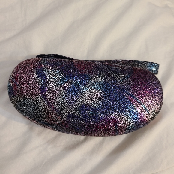 Purple multicolor metallic sparkly Sunglasses Hard Case - Picture 3 of 7
